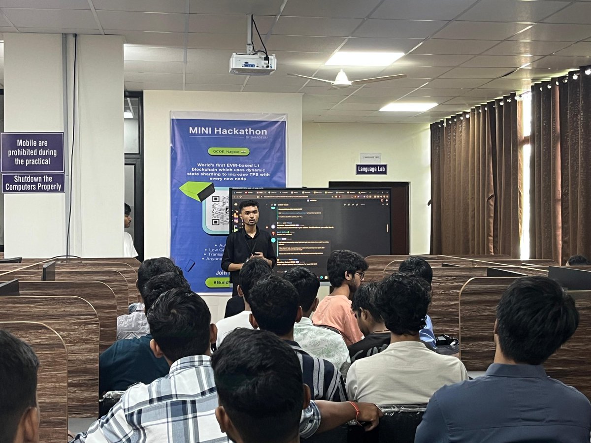 rahul_ntshg's tweet image. 🚀 Just reached GCOE, Nagpur for the Shardeum Mini Hackathon!
The energy here is already electrifying ⚡💡
Excited to build, learn &amp;amp; innovate with some amazing minds! 🌐💻
Let’s BuildWeb3 together! 🌍✨
@Yash__Balpande
@nikhil_aparajit
@shardeum
 #ProofOfCommunity
#MiniHackathon