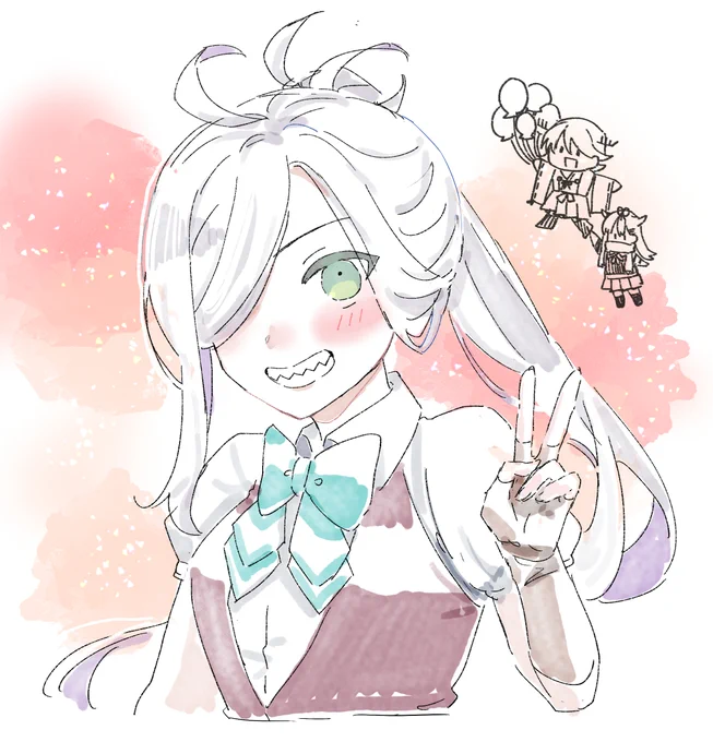 誕生日に推し艦が欲しくてセルフで描いた