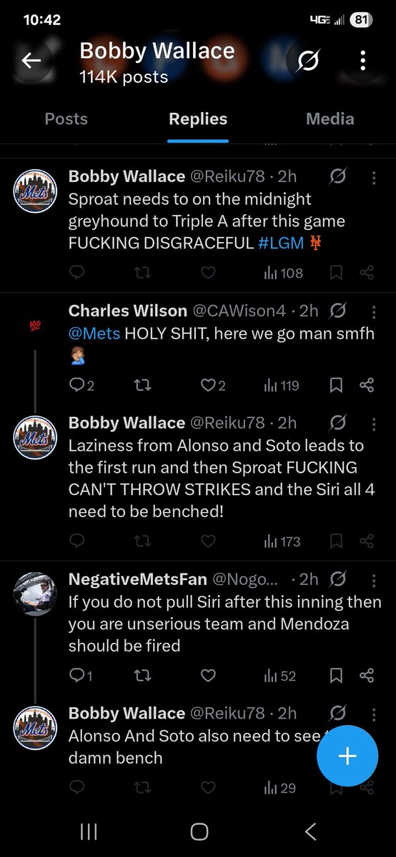 <a href="/eazye2234/">eazyethan</a> <a href="/EDSdt1234/">MVPolar Bear Pete Alonso</a> more of thr great Bobby the loser Wallace tweets. This one includes calling Sproat a bum and saying he should be on the next bus to Syracuse