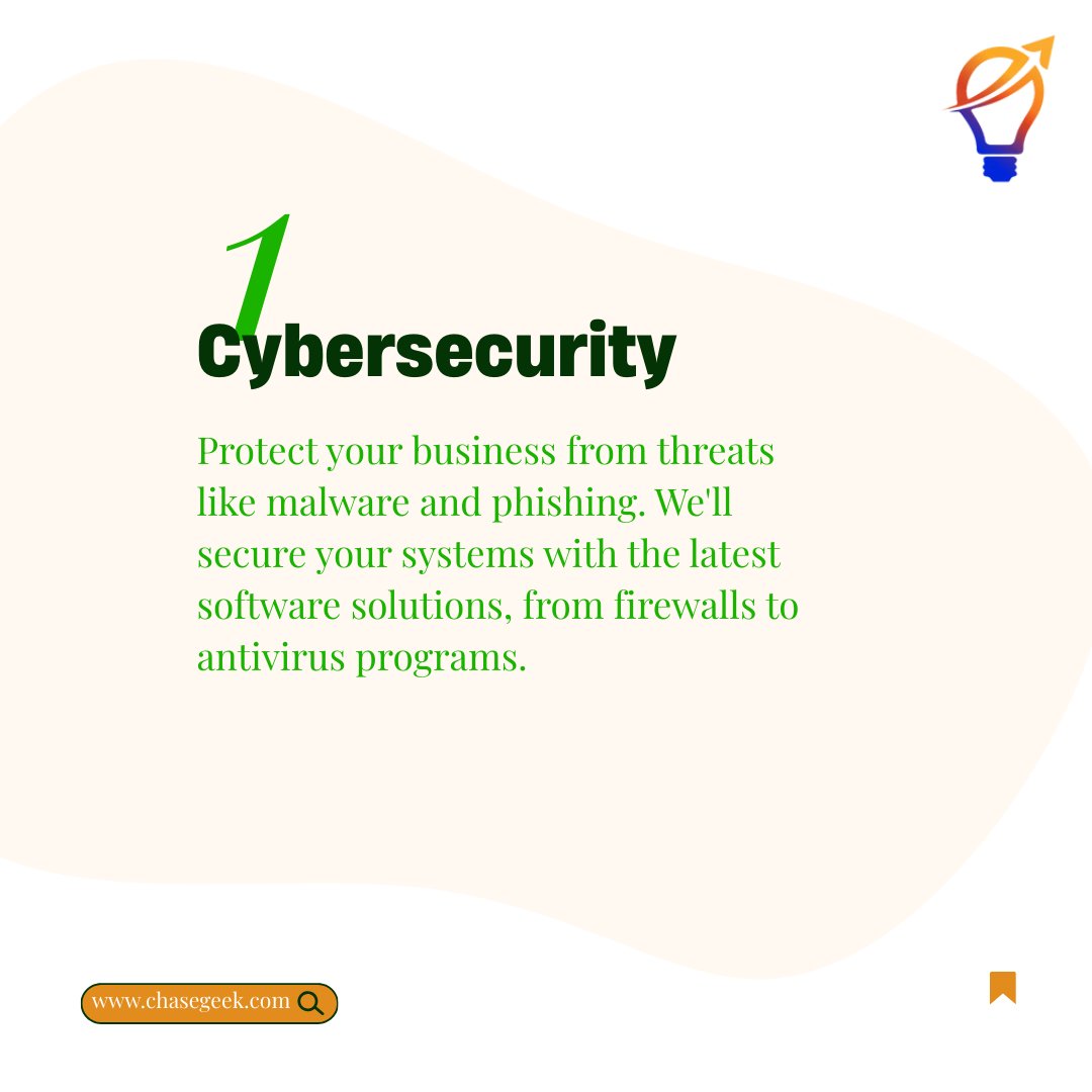 chasegeek's tweet image. Is your business protected? 🔒
Every company needs these 5 software services to stay safe and productive. Don't risk a security breach. Get the right tech today!
#ITSolutions #Cybersecurity #BusinessTips #DataBackup #TechForBusiness #ChaseGeek