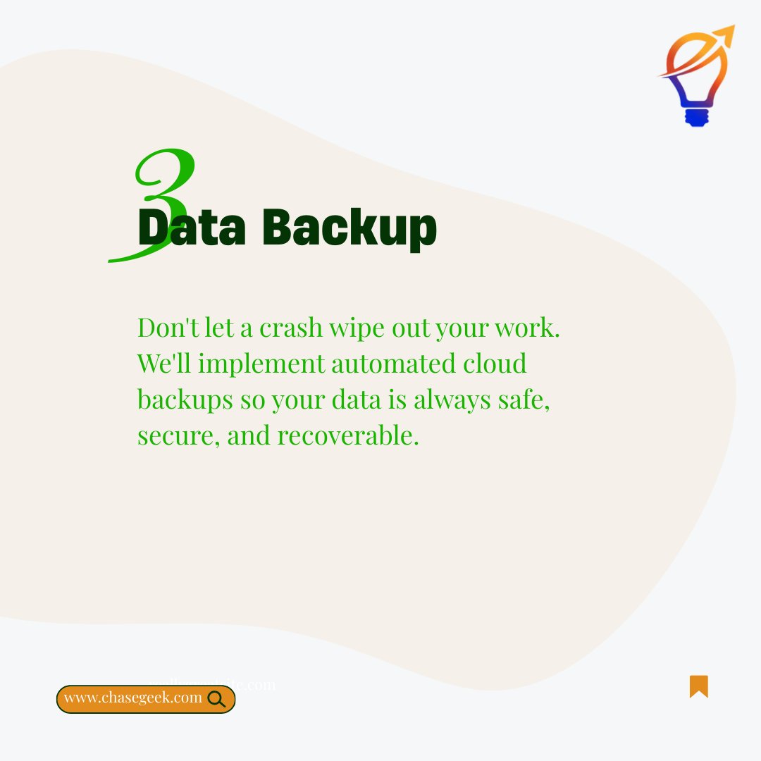 chasegeek's tweet image. Is your business protected? 🔒
Every company needs these 5 software services to stay safe and productive. Don't risk a security breach. Get the right tech today!
#ITSolutions #Cybersecurity #BusinessTips #DataBackup #TechForBusiness #ChaseGeek