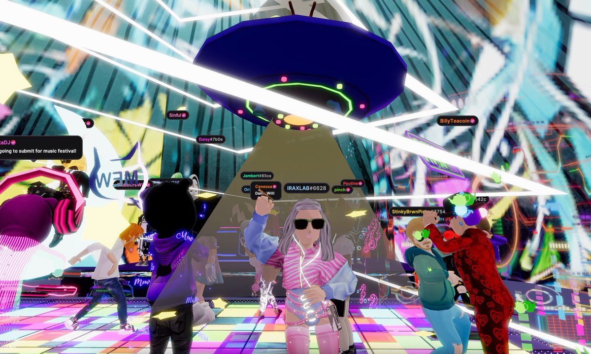 iraxlab's tweet photo. It feels so good to be back in @decentraland tonight — I needed a dance, I needed the music. 🪩✨
Hosts @SinfulMeatStick & @Pinchacho13, DJs @Jambert91 + @MAKEANFT — you’re carrying the night beautifully.
#DCL #Metaverse #Web3 #MetaBeast #iraxlab #decentraland https://t.co/xWgYQ3ZxyU