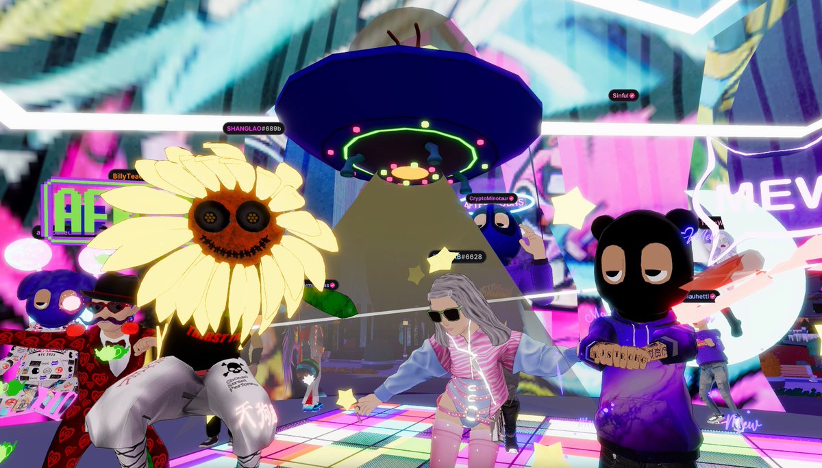 iraxlab's tweet photo. It feels so good to be back in @decentraland tonight — I needed a dance, I needed the music. 🪩✨
Hosts @SinfulMeatStick & @Pinchacho13, DJs @Jambert91 + @MAKEANFT — you’re carrying the night beautifully.
#DCL #Metaverse #Web3 #MetaBeast #iraxlab #decentraland https://t.co/xWgYQ3ZxyU