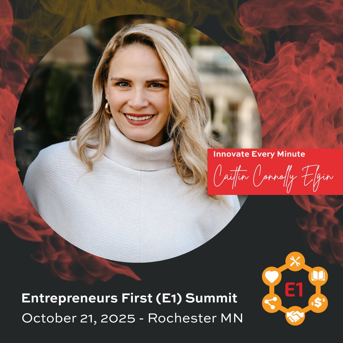We’re excited to welcome Caitlin Connolly Elgin, MBA, founder of Citrine Endeavors, to the 2025 E1 Summit! ⭐ 

Don’t miss her session, Innovate Every Minute… Get your tickets today! 
entrepreneursfirst.org/e1-summit

#RochesterMN #EntrepreneurSummit #RetailandService #Presenter