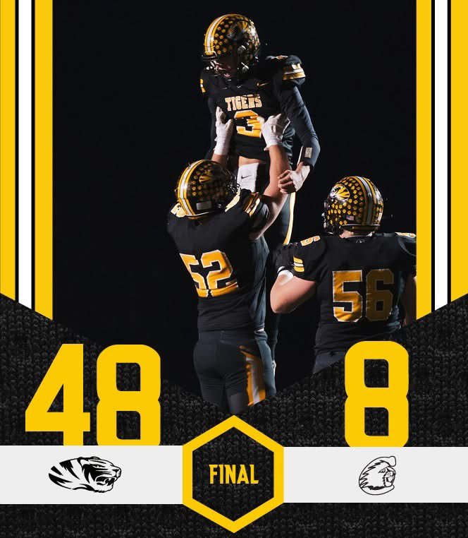 TIGERS 48
BEAVERS 8
FINAL

#TigersFootball 
#FearTheRoar
