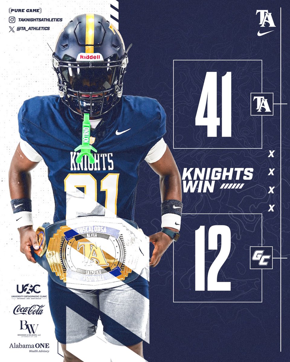 🏈 𝙆𝙉𝙄𝙂𝙃𝙏𝙎 𝘽𝙊𝙐𝙉𝘾𝙀 𝘽𝘼𝘾𝙆! ⚔️
#TuscaloosaAcademy #RTGK