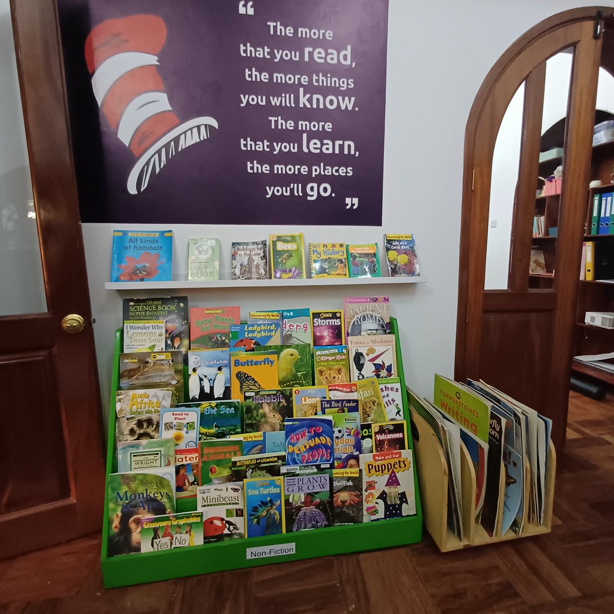 ADralega's tweet image. Sure!
Here&apos;s a glimpse of our library at Hummingbird International School, Kampala, Uganda.

What made you ask?

#LibrariesCount @ug_hummingbird