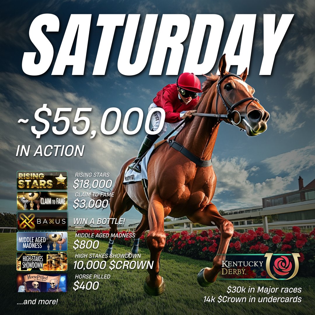 Championship Saturday is here! $55k+ USD available in numerous series, all through the day. Stay tuned for stream announcements (or hey, fire one up)!

Missing out on freeroll action? QRT this with your stable ID if you're not in any freerolls, &amp; we will change that (first 18)