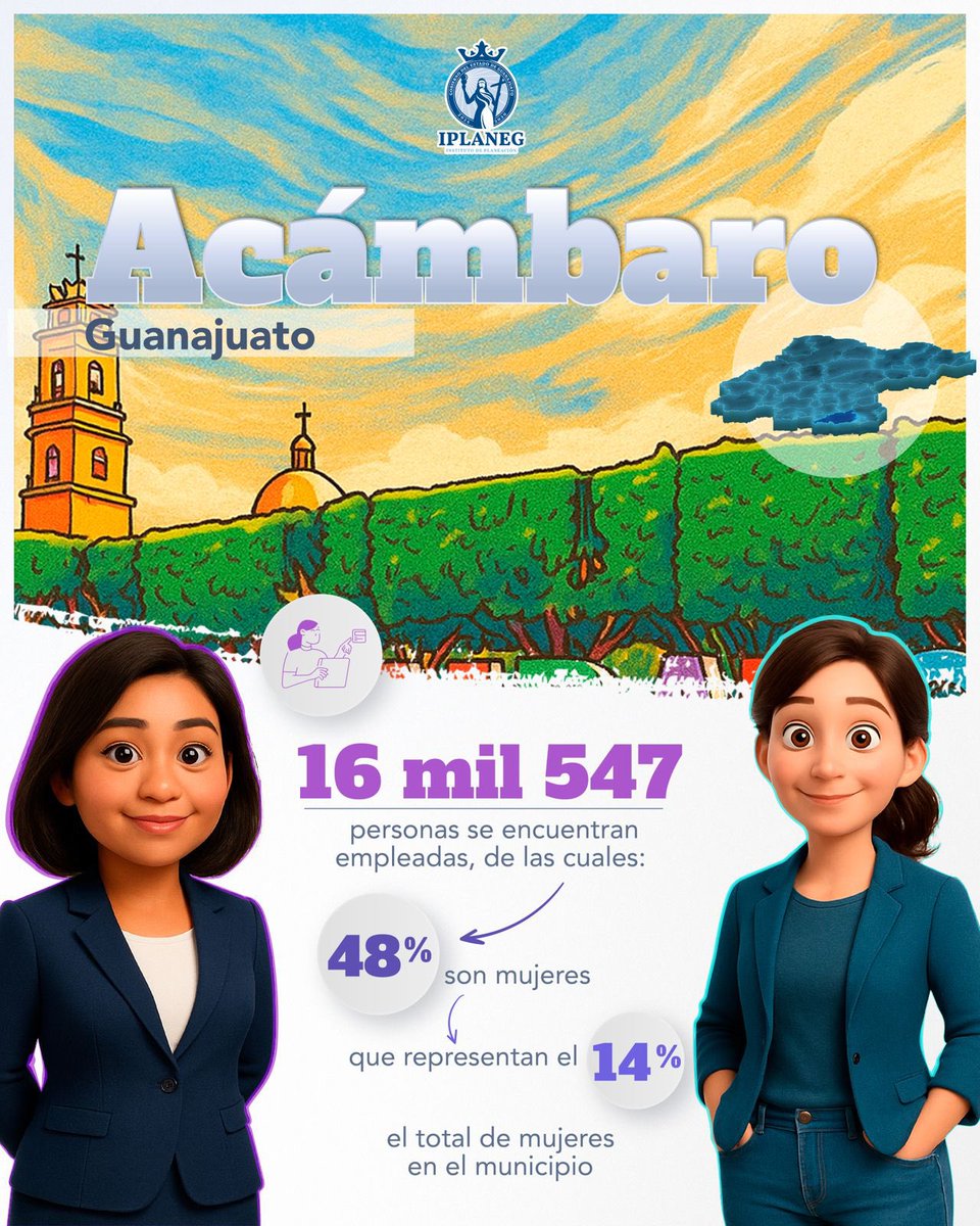 🎊¡Acámbaro celebra su  4️⃣4️⃣9️⃣ aniversario! 🎉
 
Este municipio no solo es historia y tradición, también es motor de desarrollo. 

Te compartimos datos de los Censos Económicos 2024 para este municipio 👇🏼
