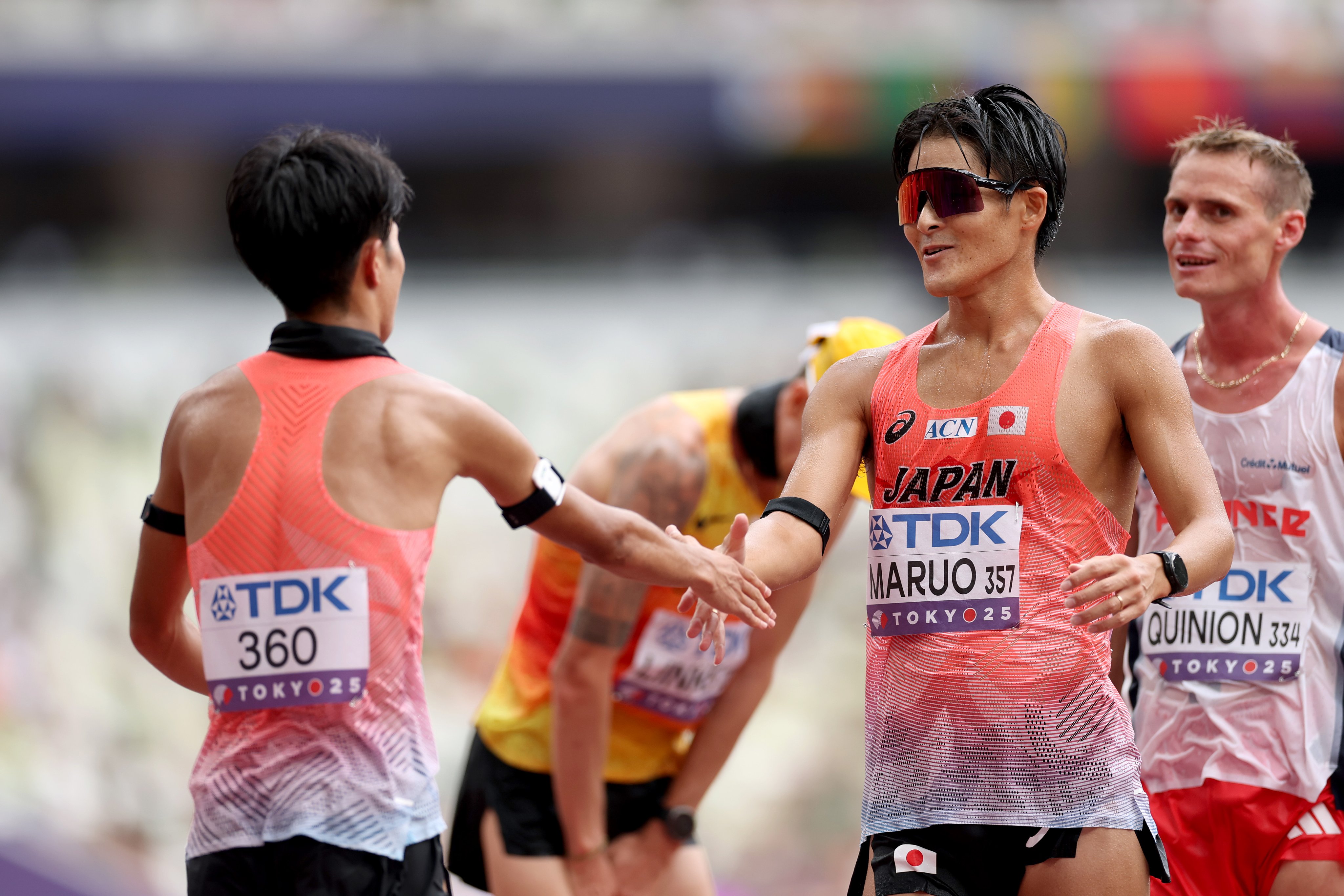 世羅高校　男子陸上競技部ウォーマー 9】世羅高校 男子陸上競技部ウォーマー上下セット 日本陸上競技