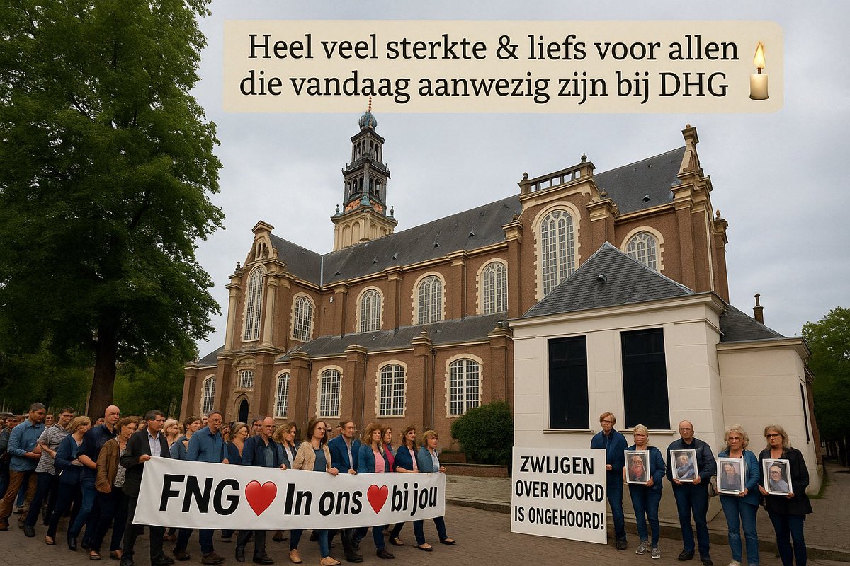 Vandaag is de 35ste Dag Herdenken Geweldslachtoffers.
Nabestaanden &amp; achterblijvers van >1.000 onopgeloste moorden &amp;vermissingen staan met foto’s van de geliefden bij de kerk’n stil appel aan zwijgende daders.
Daarna lopen álle nabestaanden met ‘n lint vol namen door de stad
