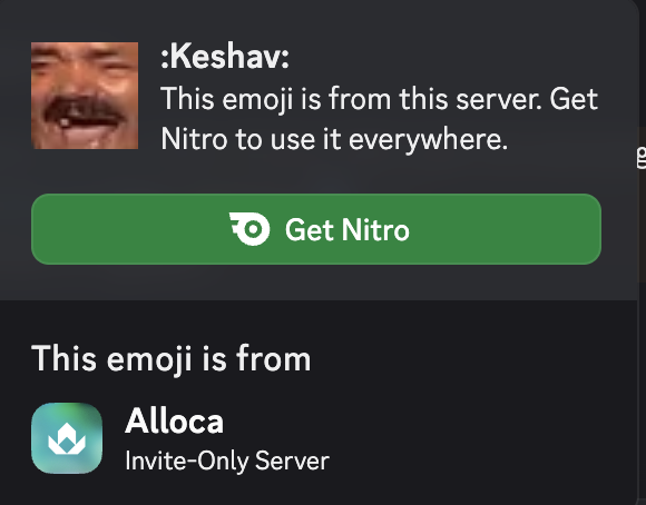 People be flexing their new colorful roles meanwhile there's an emoji in alloca which has my name.