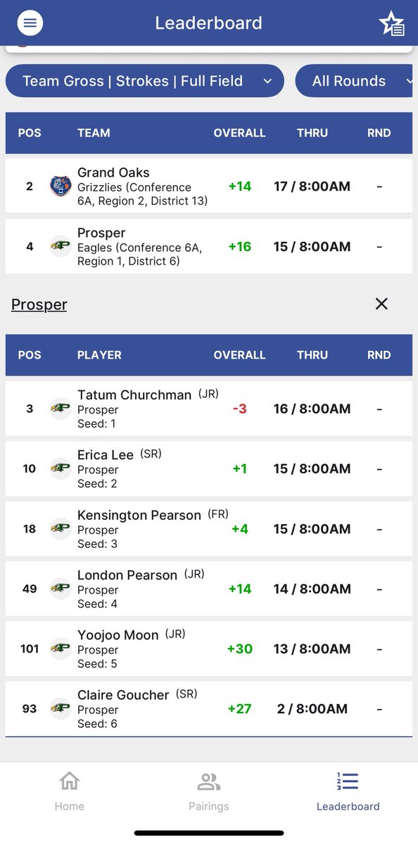 Prosper Golf Team tweet media