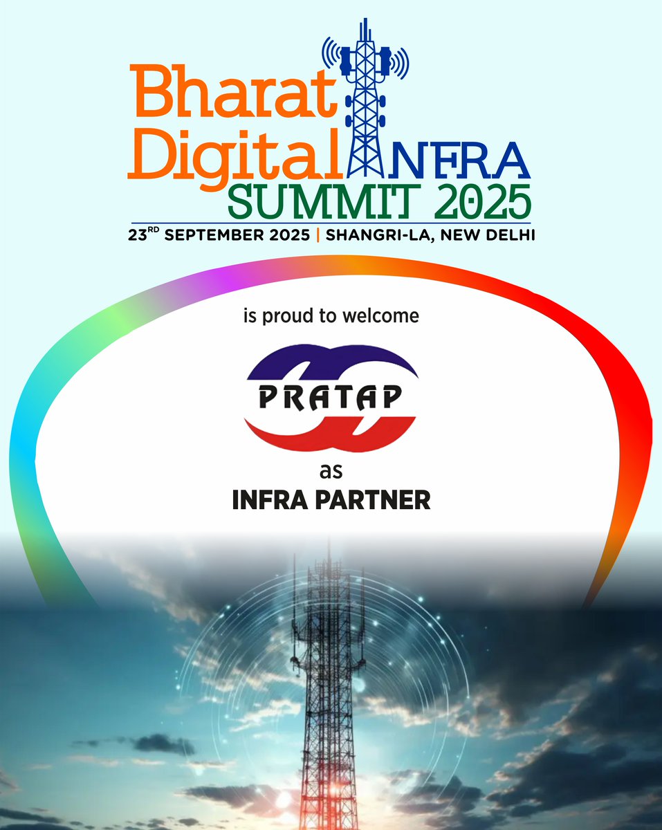 be_exhibitions's tweet image. #BharatDigitalInfraSummit2025
📅 Sept 23 | 🏨 Shangri-La, New Delhi
#Pratap joins the summit as #InfraPartner.