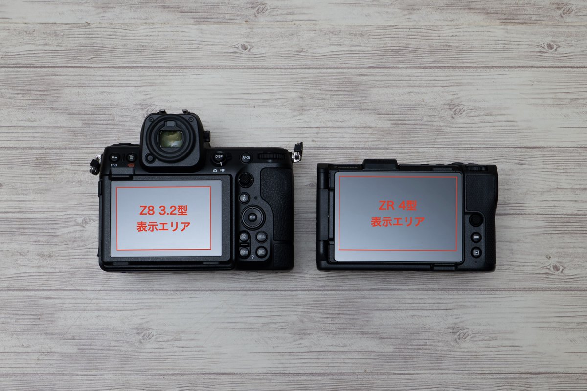 sumizoon's tweet photo. 少しの間お借りしているNIKON ZR
記事書きのため外観撮影
モニタが大きくて視認性良いのは周知の通り
ボタン類が少ないので運用でどうカバーするか悩み中 https://t.co/GXEFZYiPmq