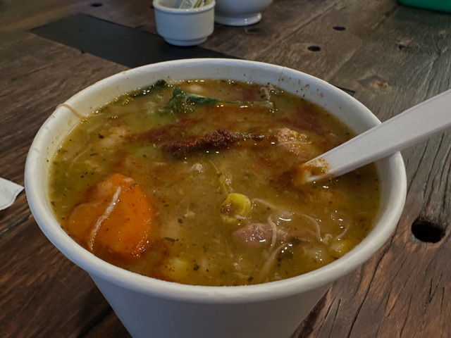 soupupdc's tweet photo. Creamy white bean w/ roasted chicken and corn; Jamaican-style Fish tea made with Red Snapper; Green Garden Delight (V/GF) . . . soups like these don't last. HURRY! https://t.co/KNu2KJ8MDr