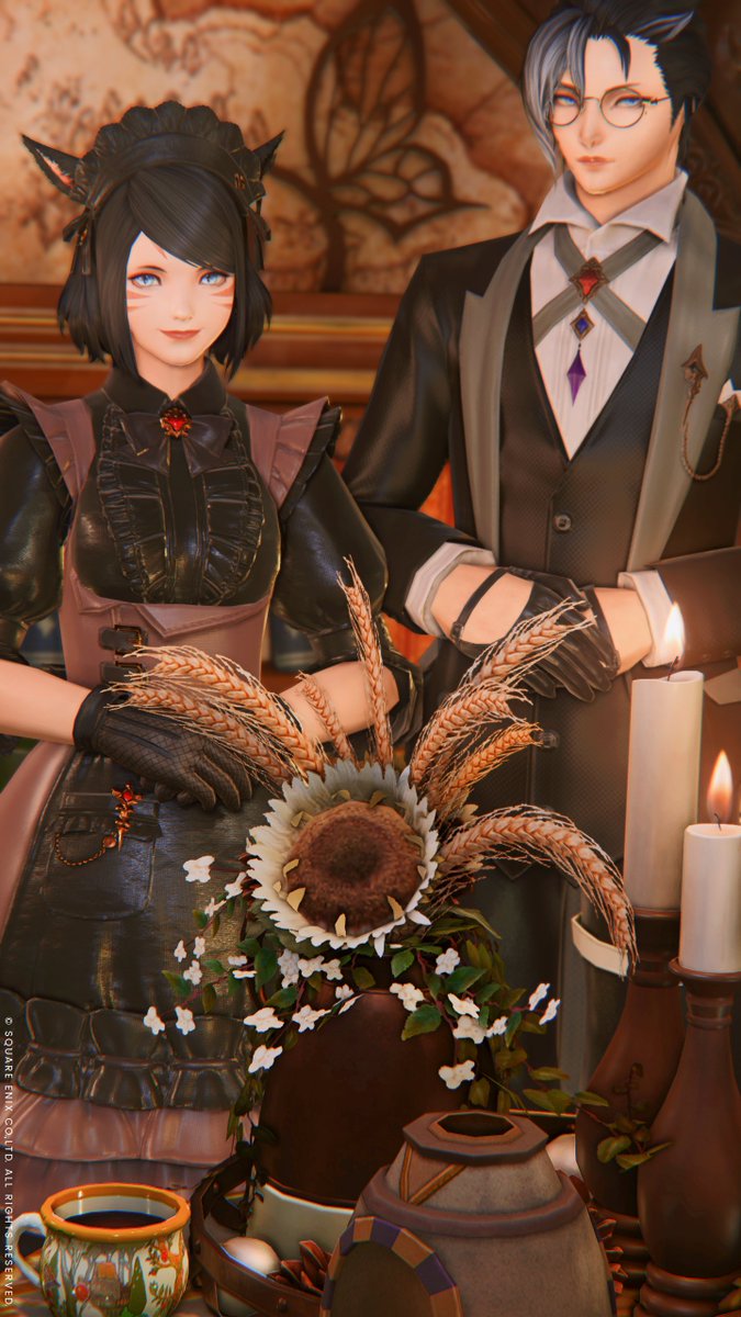 🐰🐈「おかえりなさいませ、旦那様」
#FF14SS #ヴィエラ #ミコッテ
🏷#宵鷺館