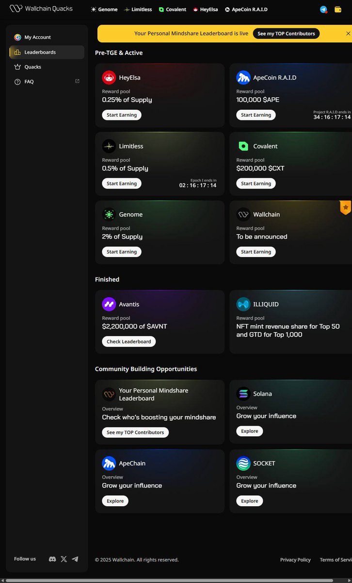 web3nyla's tweet image. GM fren&apos;s ✨

🔥 earn while you post? yes, really.

@wallchain_xyz showed how mindshare matters, and now Quacks is paying you for it 🪂

💰 no upfront cost
💸 100% free to join
💰 top 500 Quackers already grabbed 0.15% of the Avantis airdrop — just for sharing thoughts!

post…