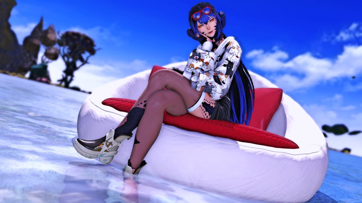 Look, I swear I didn’t drag the sofa into the water 😏
#GPOSERS /#au_ra /#ffxivsnaps