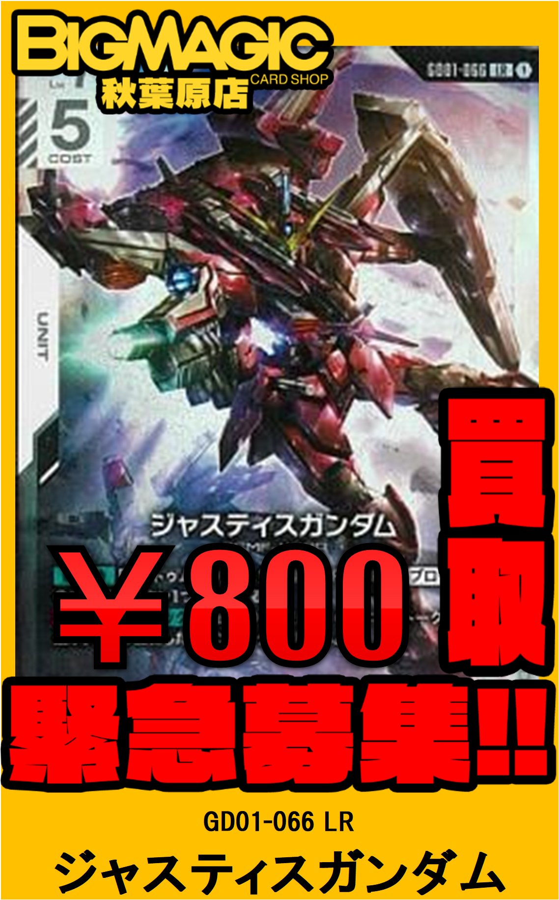 ガンダムカードゲーム フリーダムガンダム ジャスティスガンダム エアリアル LR BIGMAGIC 秋葉原店 on X: 