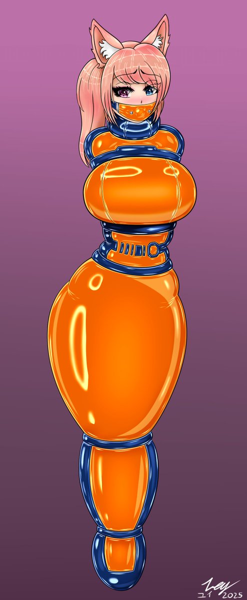 I drew my first sleepsack design again, a year after I started drawing. It is very clear that I have improved!
<a href="/xgazgearx/">Gaz</a>'s Jinxy wearing it~ 

絵を描き始めてから1年経ち、初めてのスリープサックのデザインをもう一度描きました。明らかに上達しました！