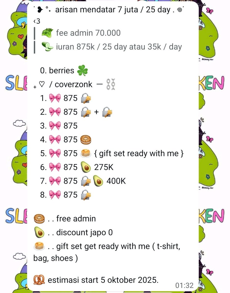 statijcs's tweet image. last for tudei, arisan mendatar get 7 juta 25 day ada 4 slot kosong sung sikat aj bebihh. cocok buat nabung ahay #zonauang