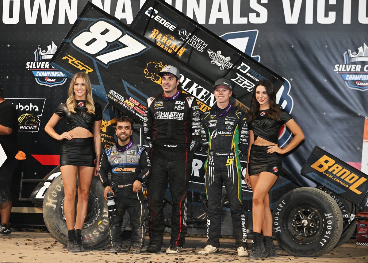 HighLimitRacing's tweet photo. Friday’s Podium at @EldoraSpeedway:

🥇 Aaron Reutzel (@RidgeSonsRacing)
🥈 @Rico_Abreu (RAR #24)
🥉 @ChaseRandall09 (@CRRacing9)

Those three are locked-in to the 4th starting spot of Saturday’s #𝟒𝐂𝐫𝐨𝐰𝐧 Qualifiers as the “fastest transfer” cars. https://t.co/nk7gIqBJ2Y