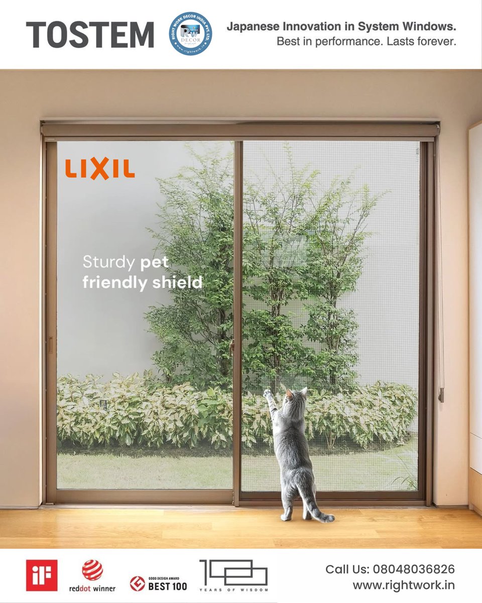 RightWorkDecor's tweet image. Meet TOSTEM Pet Friendly Insect Screen – Safety, Freedom, and Nature in Perfect Harmony!

Keep pets comfortable, secure, and closer to nature with the TOSTEM Pet Friendly Insect Screen, India’s most innovative solution for animal lovers and modern homes.