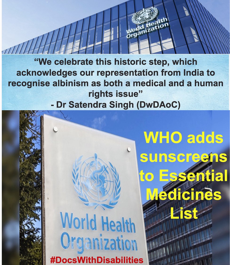We celebrate this historic step, which acknowledges our representation from 🇮🇳India to recognise albinism as both a medical &amp; a human rights issue. We now urge the Union Health Ministry to provide free sunscreen, launch awareness campaigns to end stigma 
👉newindianexpress.com/health/2025/Se…