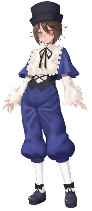 立ち絵の練習。お久しぶりの非ボテ健全絵。 