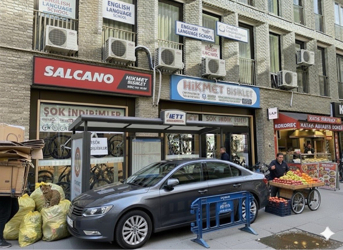 İngiltere'deki bir bisikletçi, 'İstanbul'da olsaydı nasıl görünürdü?' komutu ile yeniden tasarlandı. (Utku Şen)