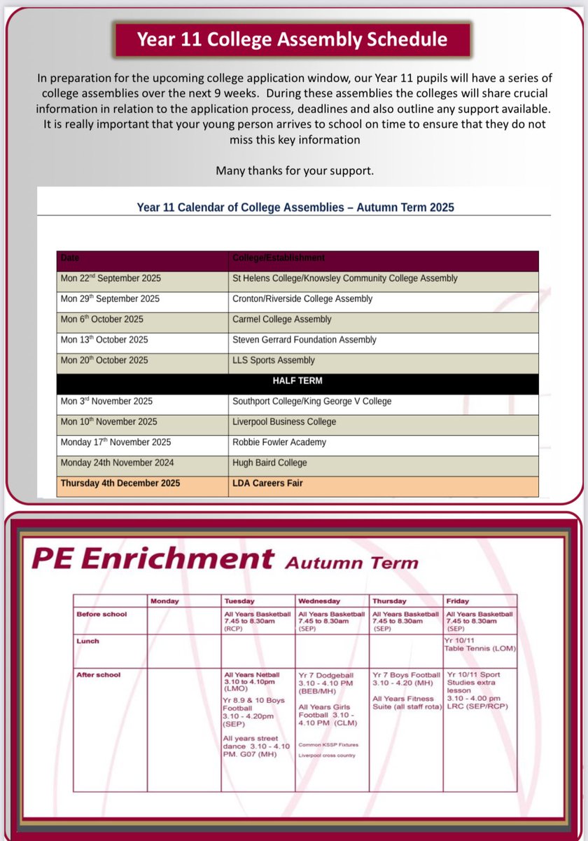 LDA Families. Here is a copy of this week’s Newsletter which includes a message from our Headteacher Miss Gowan and information about our P.E. Enrichment programme. Faculty of the Week is Modern Languages 🇪🇸 🇫🇷 🇵🇹 🇵🇱 🇩🇪 🇮🇹 🇷🇴