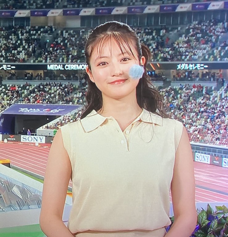 世界陸上8日目の美桜ちゃん🌸 可愛い💛 #今田美桜 #東京世界陸上2025