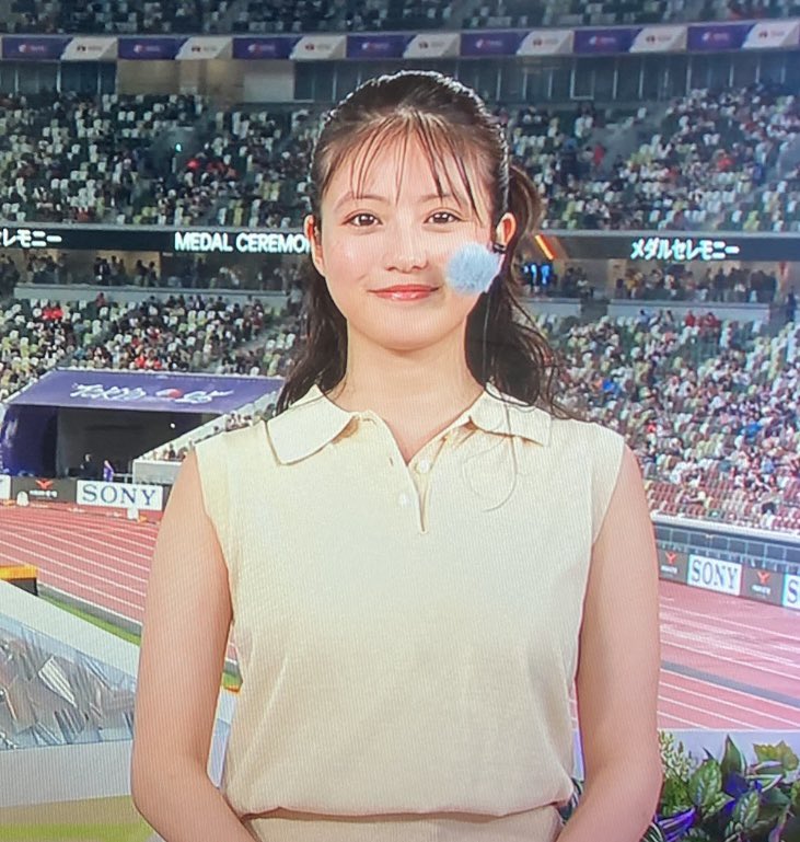 世界陸上8日目の美桜ちゃん🌸 可愛い💛 #今田美桜 #東京世界陸上2025