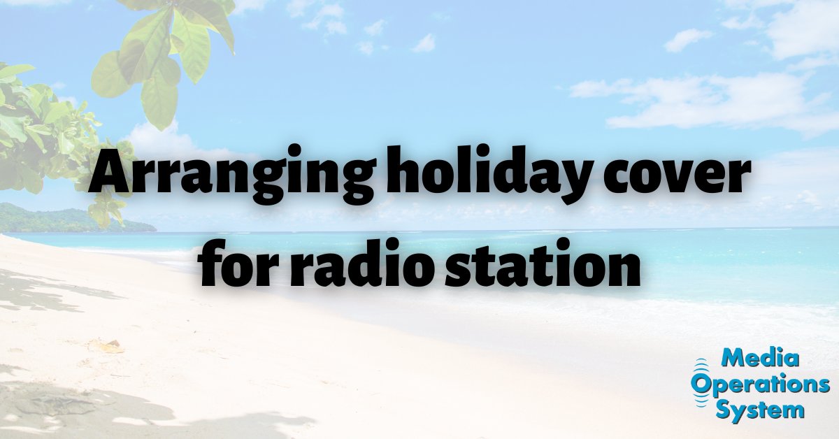 MediaOpsSystem's tweet image. Maintaining a schedule isn&apos;t easy. How do you plan around holidays?

On the #MediaOperationsSystem, presenters can add holidays, collaborate on the forum and see the shows needing cover.

#LocalRadio #HospitalRadio #CommunityRadio #StudentRadio #MakingRadioEasy