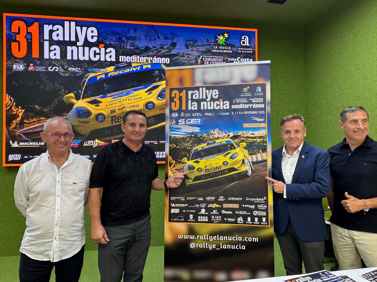 Bernabé Cano (@bernabecanoes) on Twitter photo 🏁 Arranca la cuenta atrás para el <a href="/rallyelanucia/">Rallye La Nucía</a>! Con la presentación oficial del cartel, comienza la emoción hacia la 31ª edición!
🚗 Menos de dos meses para vivir en <a href="/LaNuciaES/">La Nucía</a>, el último asalto del <a href="/SuperCER_RFEDA/">Supercampeonato de España de Rallyes</a>‼️
📰👉🏻 lanucia.es/Actualidad/not…
#LaNuciaCiudadDelDeporte 🏁 Arranca la cuenta atrás para el <a href="/rallyelanucia/">Rallye La Nucía</a>! Con la presentación oficial del cartel, comienza la emoción hacia la 31ª edición!
🚗 Menos de dos meses para vivir en <a href="/LaNuciaES/">La Nucía</a>, el último asalto del <a href="/SuperCER_RFEDA/">Supercampeonato de España de Rallyes</a>‼️
📰👉🏻 lanucia.es/Actualidad/not…
#LaNuciaCiudadDelDeporte