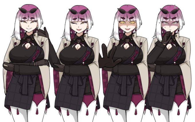 タカハシさんの誕生日合わせの動画用に八蜂鞠ククリさんと涙目コロンさんの立ち絵を作ってます 