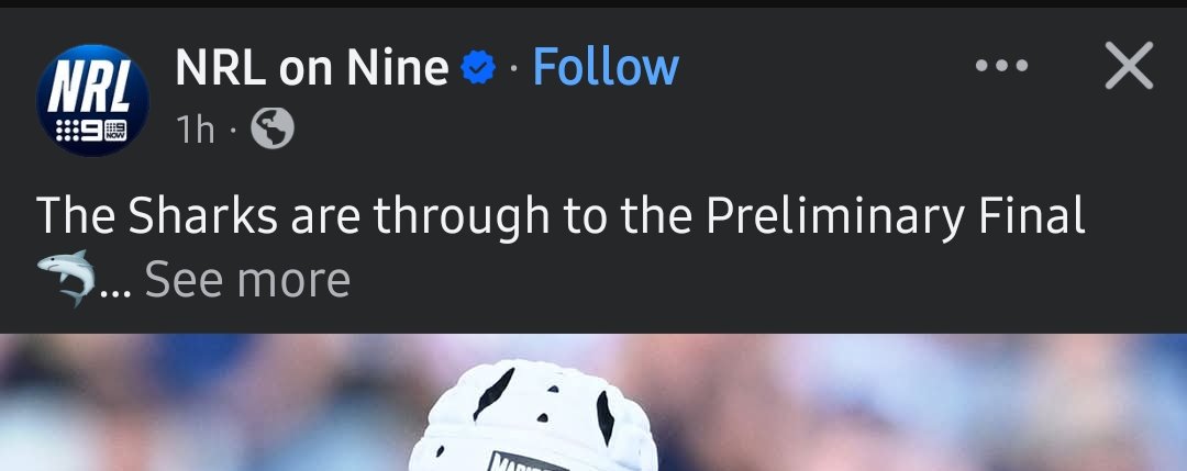 you of got too be joking the game of not even started and their already saying shark's are in the prelim youse cant tell me channel 9 dont of the game scripted course they hate raider's..... #upthemilk