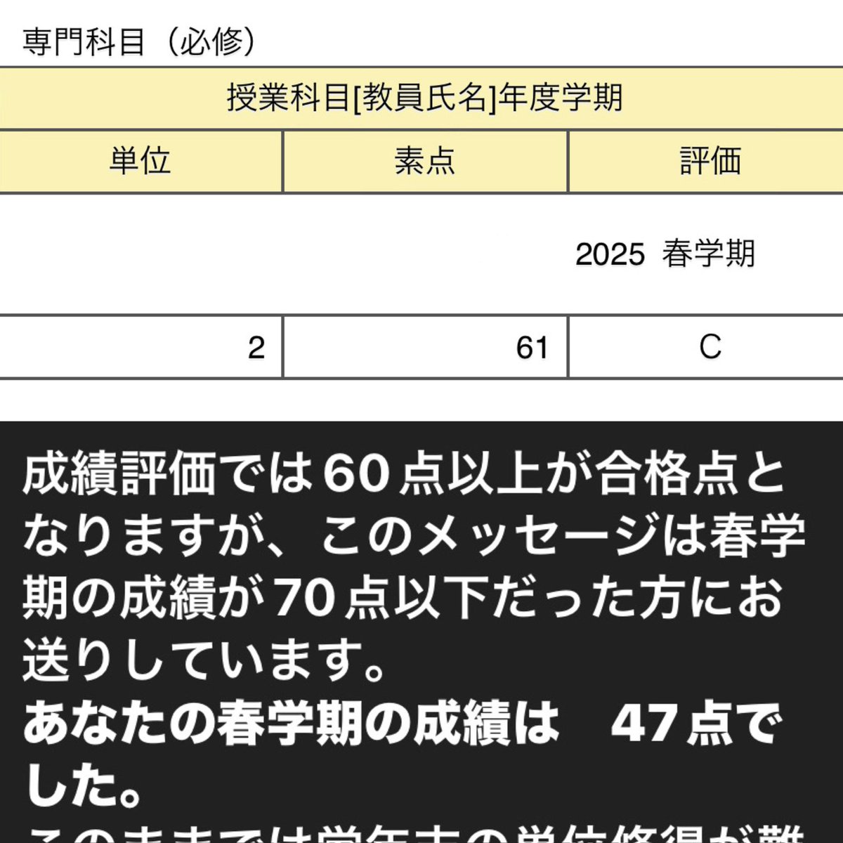 成績と全然違うこと言われてて草
まあでも補講で成績貰えるらしいし、運良く空きコマやから受けさせて頂きまーす感謝感謝🙏🙏