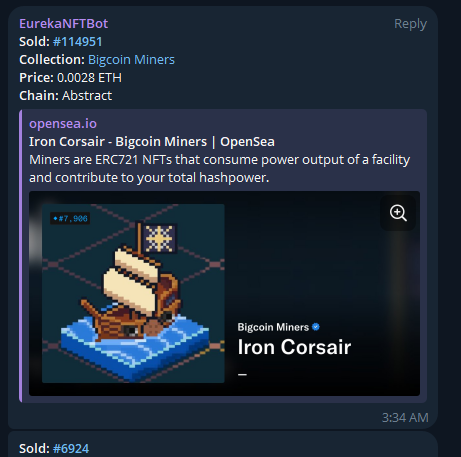 0xMal_'s tweet photo. Just launched our NFT bot for Abstract chain in our Telegram (BuyNFTbot thread): https://t.co/uq6qUL0wZl

It tracks buys/sells from:
• Lil Pudgys @LilPudgys 
• Pudgy Penguins @pudgypenguins 
• Web3 Playboys @zerotohero 
• Gigaverse ROMs Abstract @playgigaverse 
• Bearish Abstract @bearish_af 
• Bigcoin Miners @bigcoinmining 
• Genesis Hero Abstract @onchainheroes 
• Fugz Family @FugzOfficial 
• Dreamiliomaker Abstract @DreamilioMaker 
• Abstractio @bunya_eth
• Tengu ABS @boredyugabull 
• Bigpool @bigp00l

It’s an aggregate bot (not tied to any single collection). Built as part of our longer roadmap—news + tools to complement the relaunch of 'Waddle You Know' Learn2Earn game happening soon.

If there are other @AbstractChain projects worth adding, let me know.