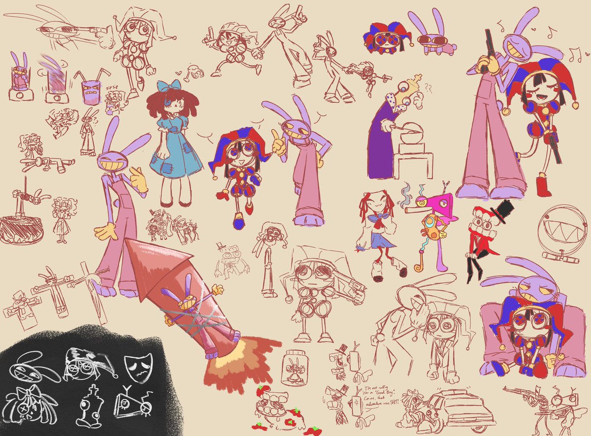 ditzylemon's tweet image. Tadc doodle page but I don't look up refs and make obscure references in half

#TheAmazingDigitalCircus #funnybunny