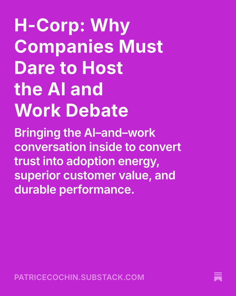 Technology commoditizes fast; context integration provides the lasting edge. As AI tooling becomes widely available, sustained advantage shifts to how well firms embed these tools into existing workflows, data, and human-machine teaming. The H-Corp stack.
substack.com/home/post/p-17…