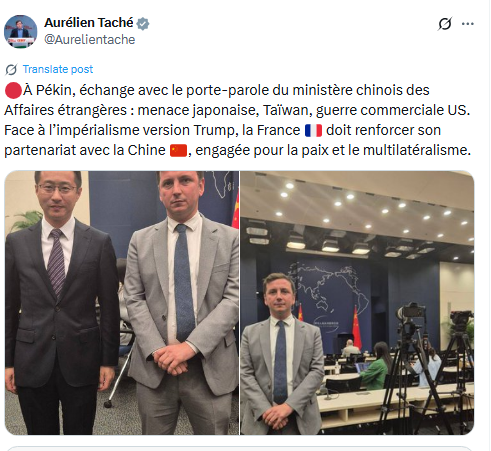 "menace japonaise" 😮😮😮 le pire c'est que je suis convaincue que ce 🤡ne perçoit pas un centime pour ses bouffonneries , une gentille tape sur la tête de la part de son nouveau maître  et son ego  s'en trouve comblé