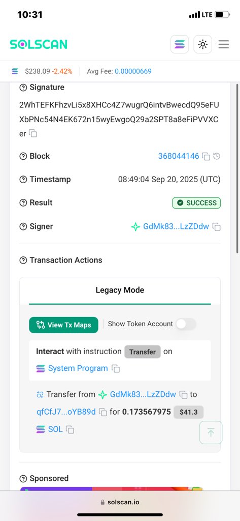 At around 8:49:04 this morning, sep 20,2025

This wallet addy: qfCfJ78gDUFQ2uAZte8W9tXx5dY9H4SZLqwogoYB89d

Drained .17 sol ($41) from one of my trading wallet 

Idk how this came about but this is to remind you lot to be careful of links you click or connect your wallet to.