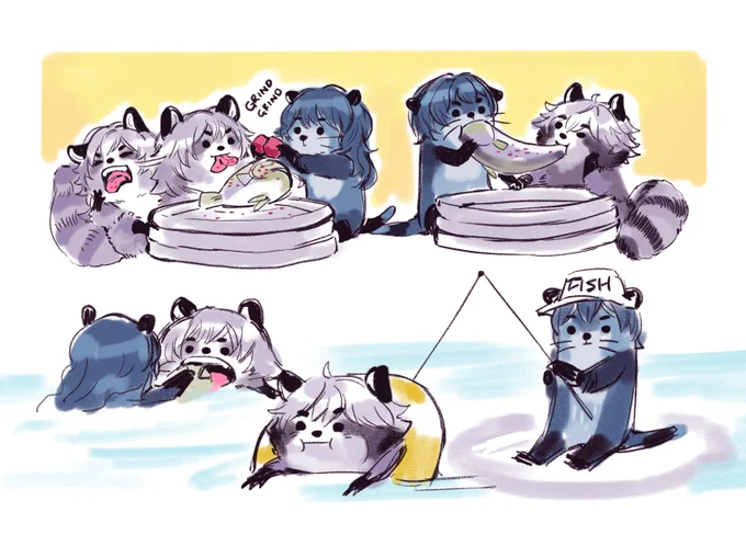 [FE3H x HSR: Byleths and Stelle + Caelus] pond grizzlies and trash pandas have a cultural exchange...?
