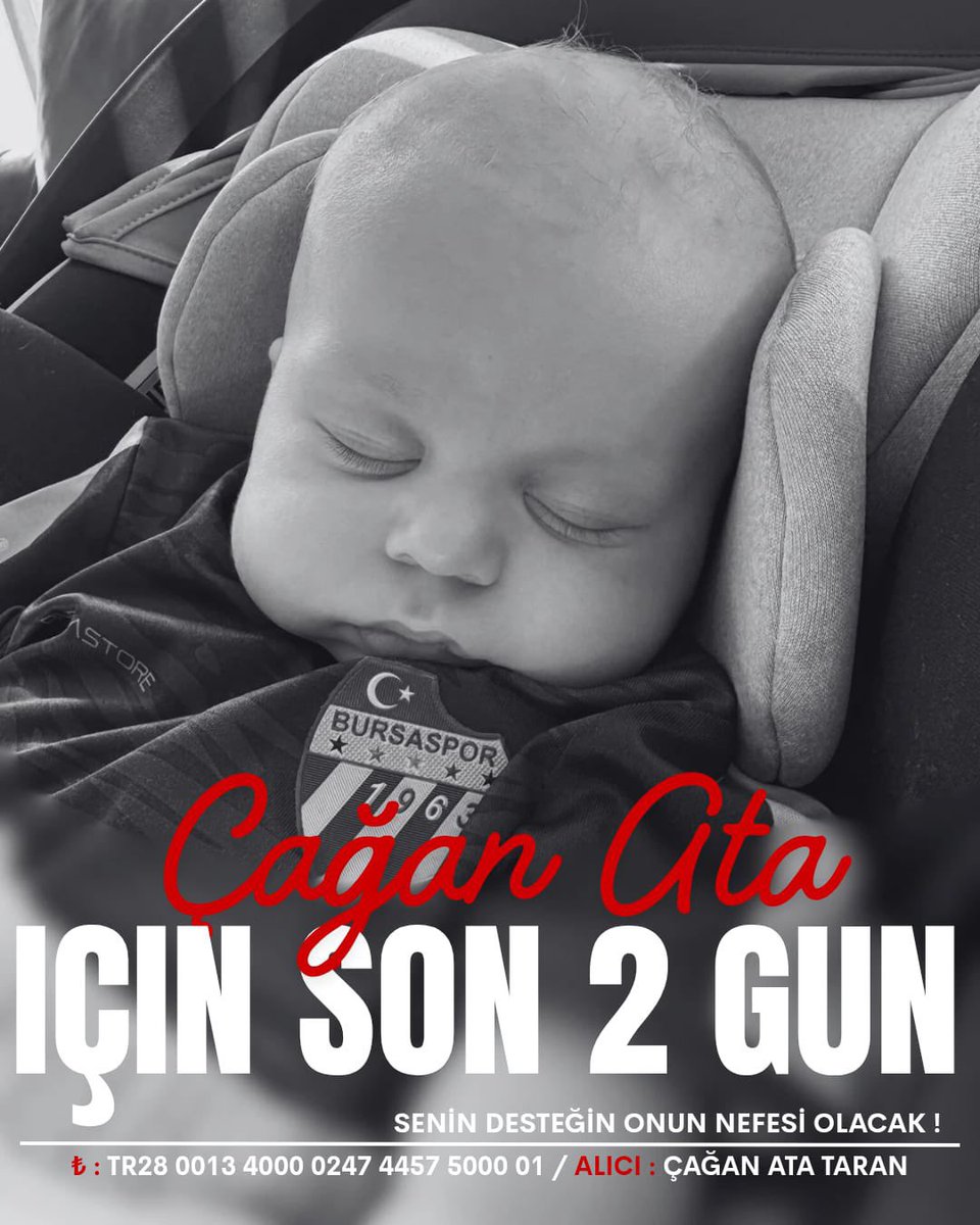 SMA HASTASI ÇAĞAN ATA KARDEŞİMİZ İÇİN KAMPANYADA Kİ SON 2 GÜN !
Tüm herkesin bugün ve yarın birlik beraberliğine ihtiyacımız var.
Herkesin elinden geleni yaptığını görüyoruz, artık son bi dokunuş bi hayata umut verecek el lazım.
Hep beraber #ÇağanAtayaUmutOlalım 
Başaracağız.