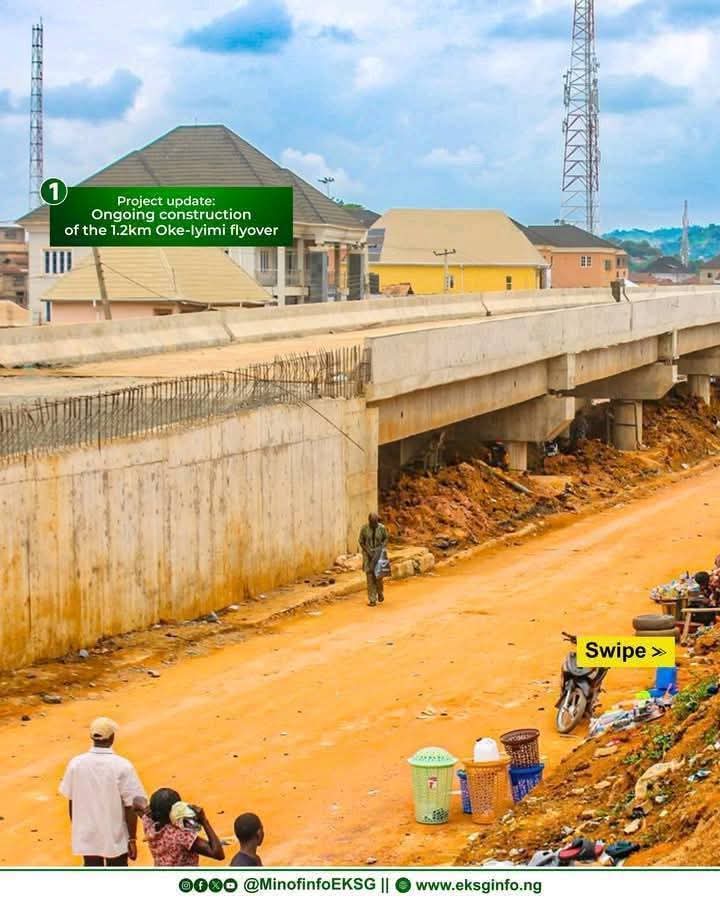 EkitiArshavin's tweet photo. 𝐏𝐑𝐎𝐉𝐄𝐂𝐓 𝐔𝐏𝐃𝐀𝐓𝐄:

Work on the 1.2km Oke-Iyimi Flyover is progressing at a remarkable pace, marking another milestone in Governor Biodun Oyebanji’s commitment to transformational infrastructure.

#BAOisWorking 
#BAOtill2030
#BAOleekansi https://t.co/ctWc8L4Tii