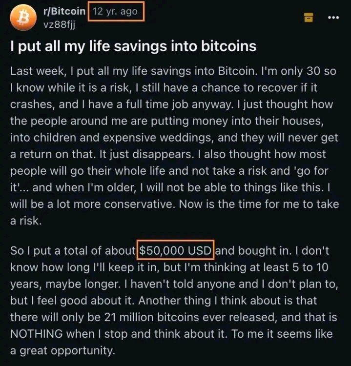 madebyolah's tweet photo. 💡 12 years ago, someone put $50,000 into Bitcoin when it was only $100 per coin.

🔥 Fast forward to today, that same move is now worth over $50 MILLION! 🚀

Sometimes, one bold decision can change everything.

#Stocksify #Bitcoin #Wealth copied https://t.co/rvIYX6PP3f