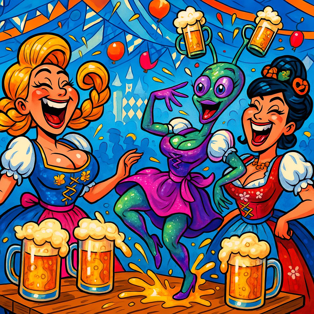 🌞 Good morning my awesome friends, have a fantastic weekend 🤗 

🍺Oktoberfest🍻
🎊Brand-new <a href="/objktcom/">objkt</a>
🩵At the Munich Oktoberfest, the beer flows in streams and the visitors let go of all their inhibitions
💙25E for 0.55 $XTZ
🎉Buy 1 ➡️ 1 🎁
🔽Link

#NFTs #tezos #NFTCommunity