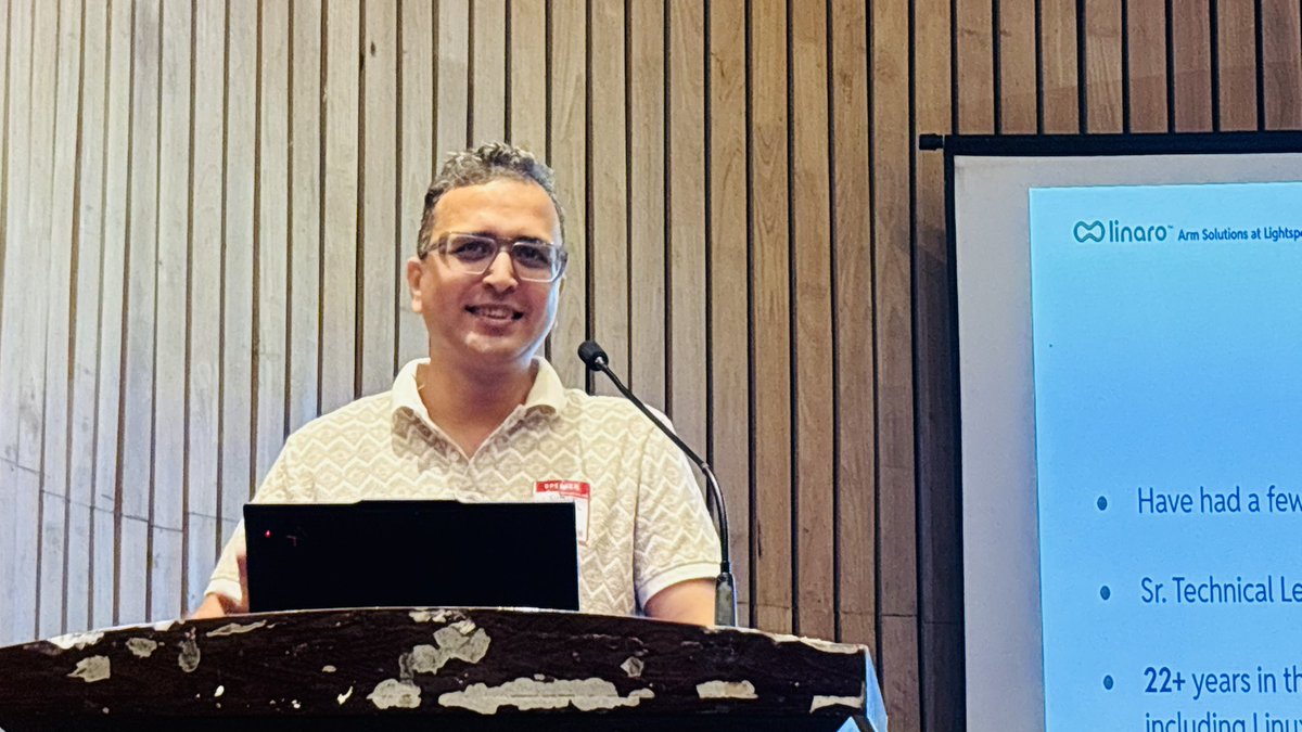 Naresh_Kamboju's tweet photo. #IndiaFOSS2025 #AOSP opening and interesting presentation *Strengthening the AOSP Developer Community: Tools, Boards &amp; Collaboration* by #sumitsemwal #Linaro https://t.co/k4bqWA2aCm